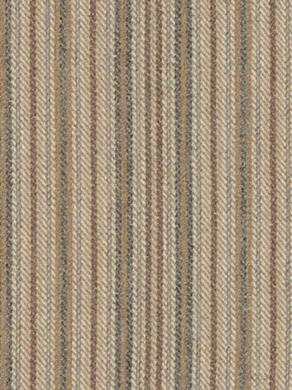 Nancy Stripe Fabric by Holland & Sherry in Beige