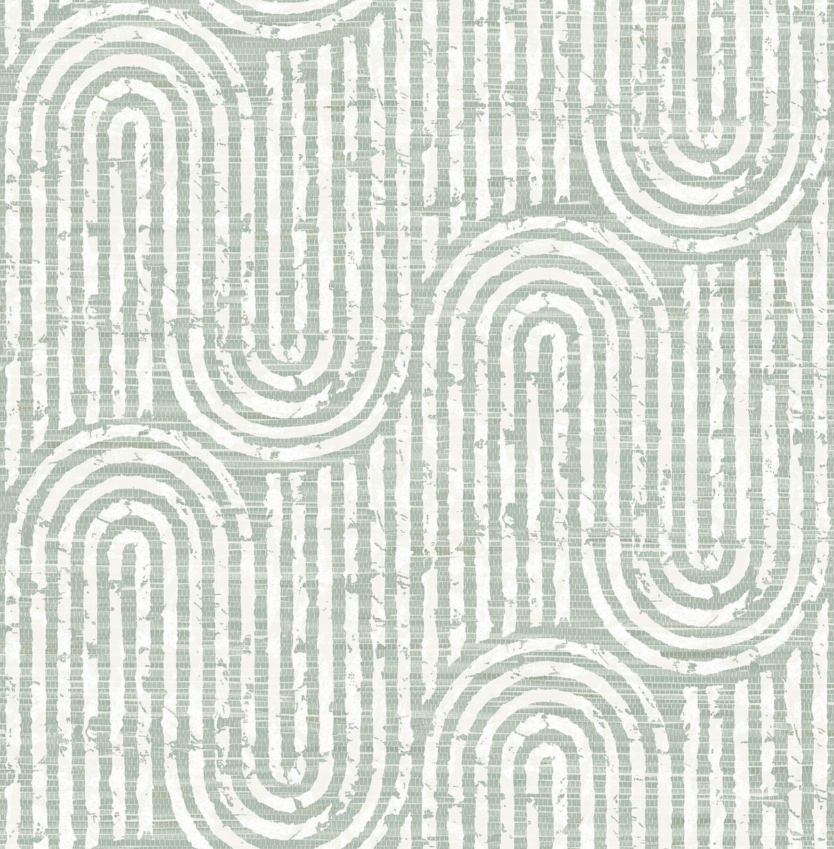 Scott Living Trippet Wallpaper - Sage Green, geometric