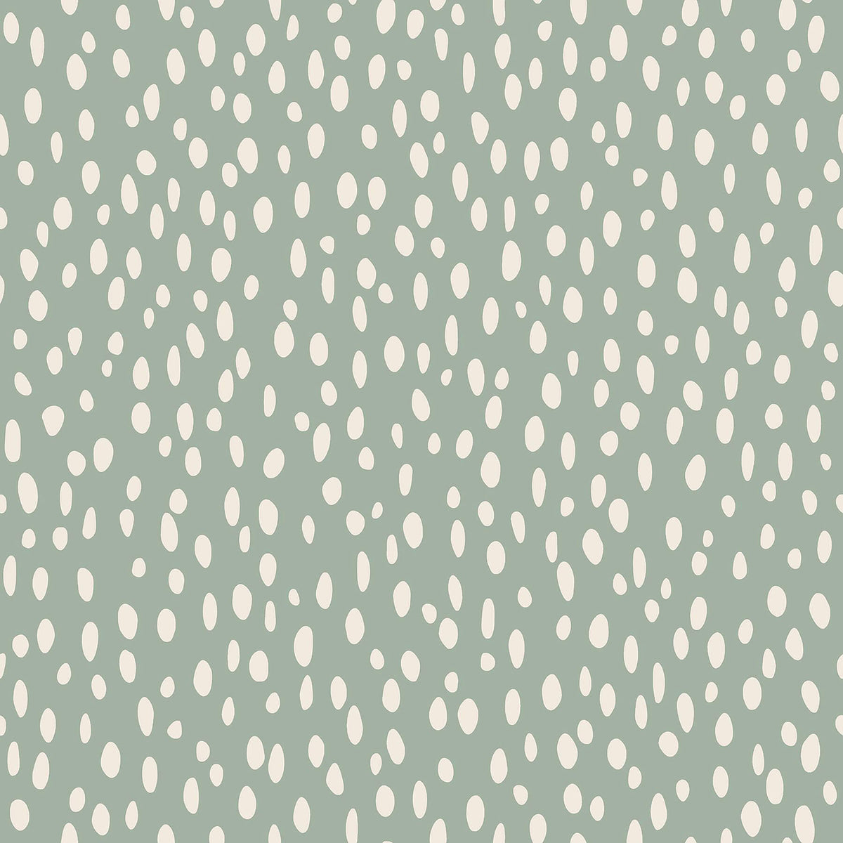 Chesapeake Fable Willa Dots Wallpaper - Moss, small scale / kids in green