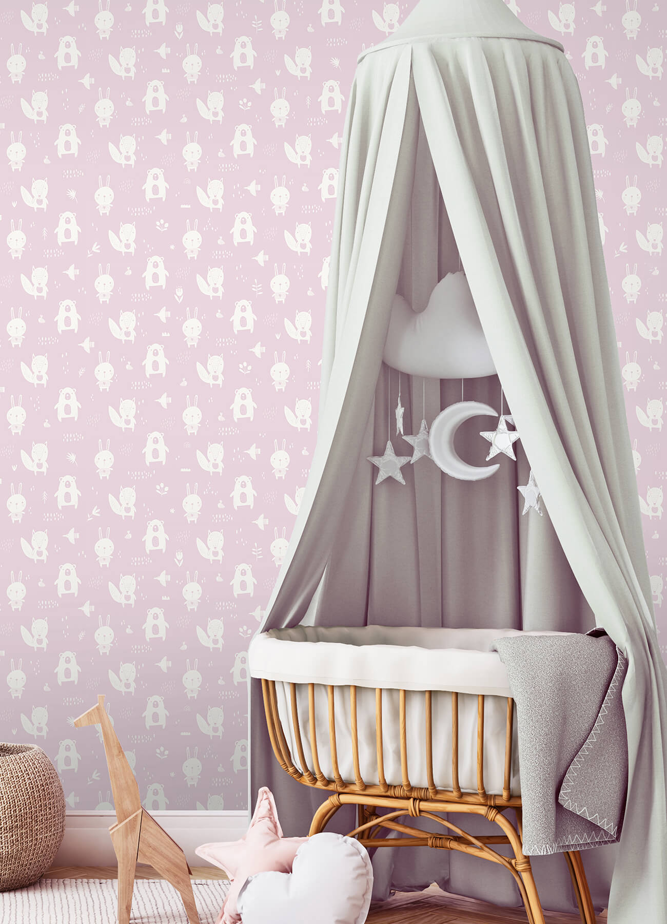 Fable Bitsy Woodland Wallpaper