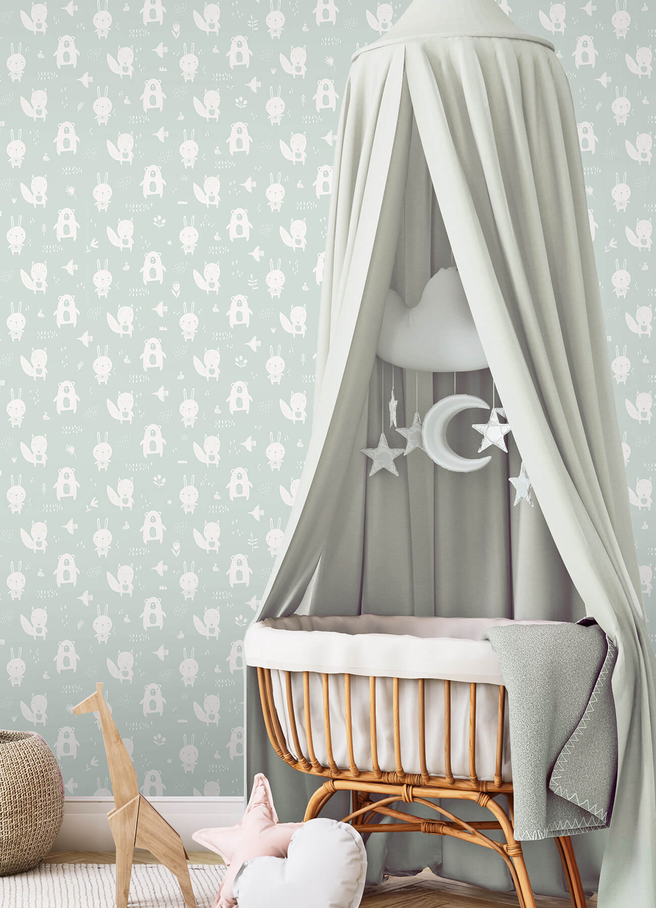Fable Bitsy Woodland Wallpaper