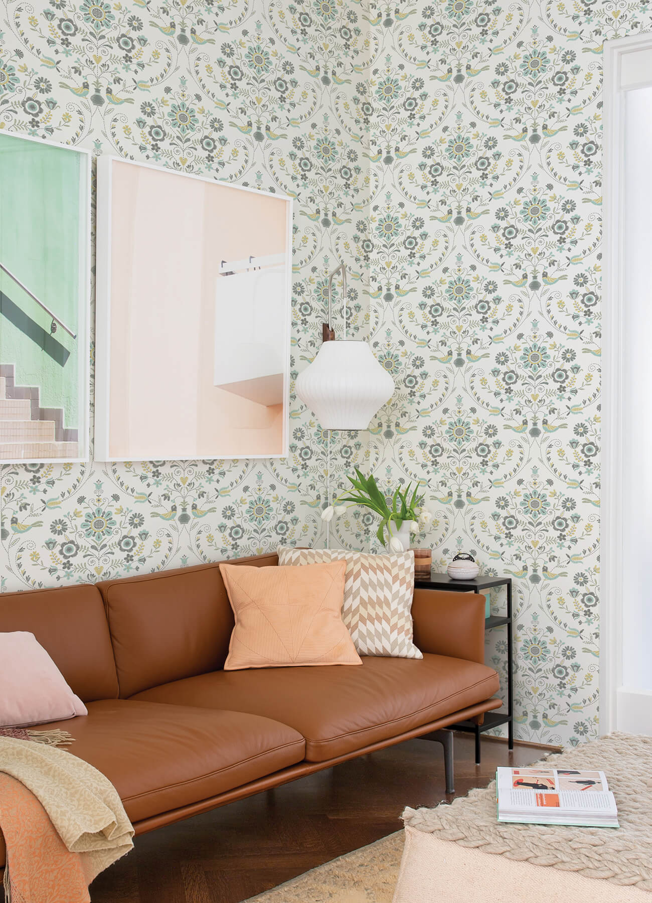 Hannah Britt Damask Wallpaper
