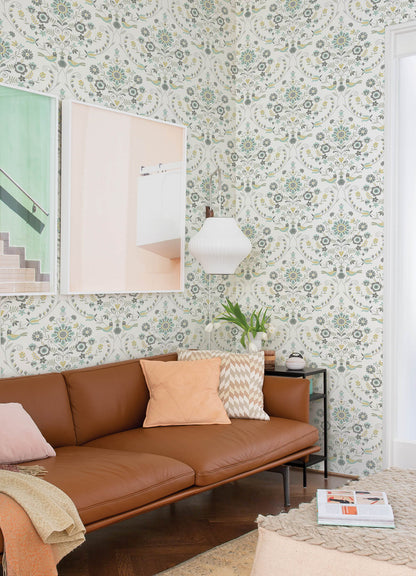 Hannah Britt Damask Wallpaper