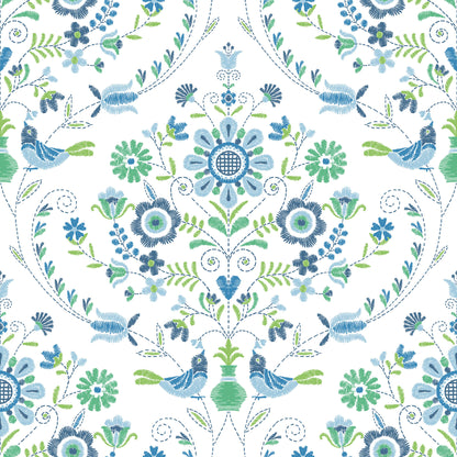 Hannah Britt Damask Wallpaper