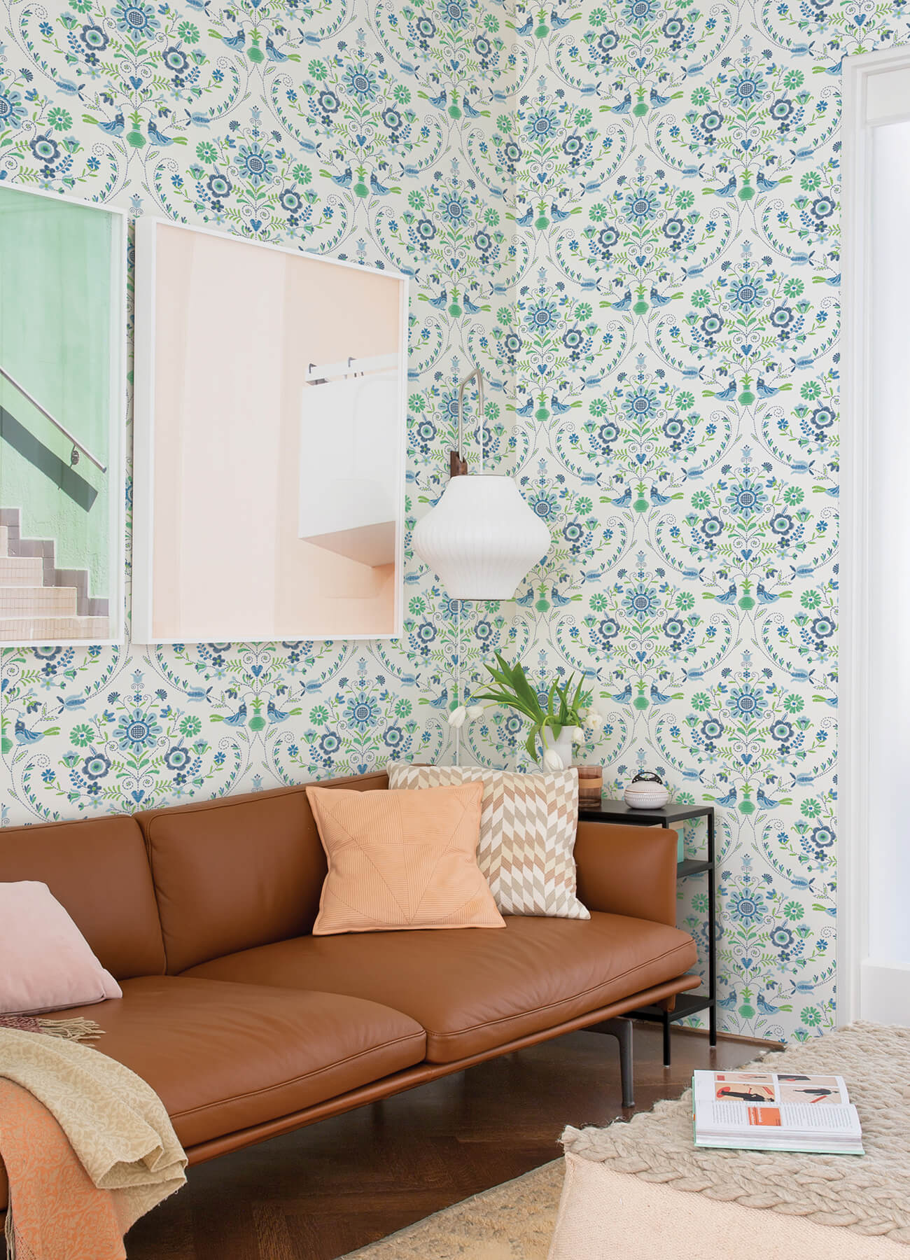 Hannah Britt Damask Wallpaper