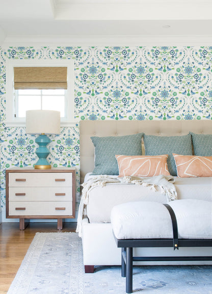 Hannah Britt Damask Wallpaper