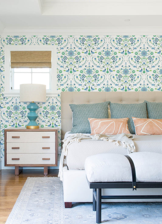 Hannah Britt Damask Wallpaper