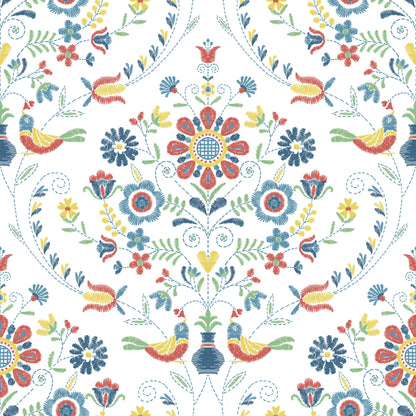 Hannah Britt Damask Wallpaper