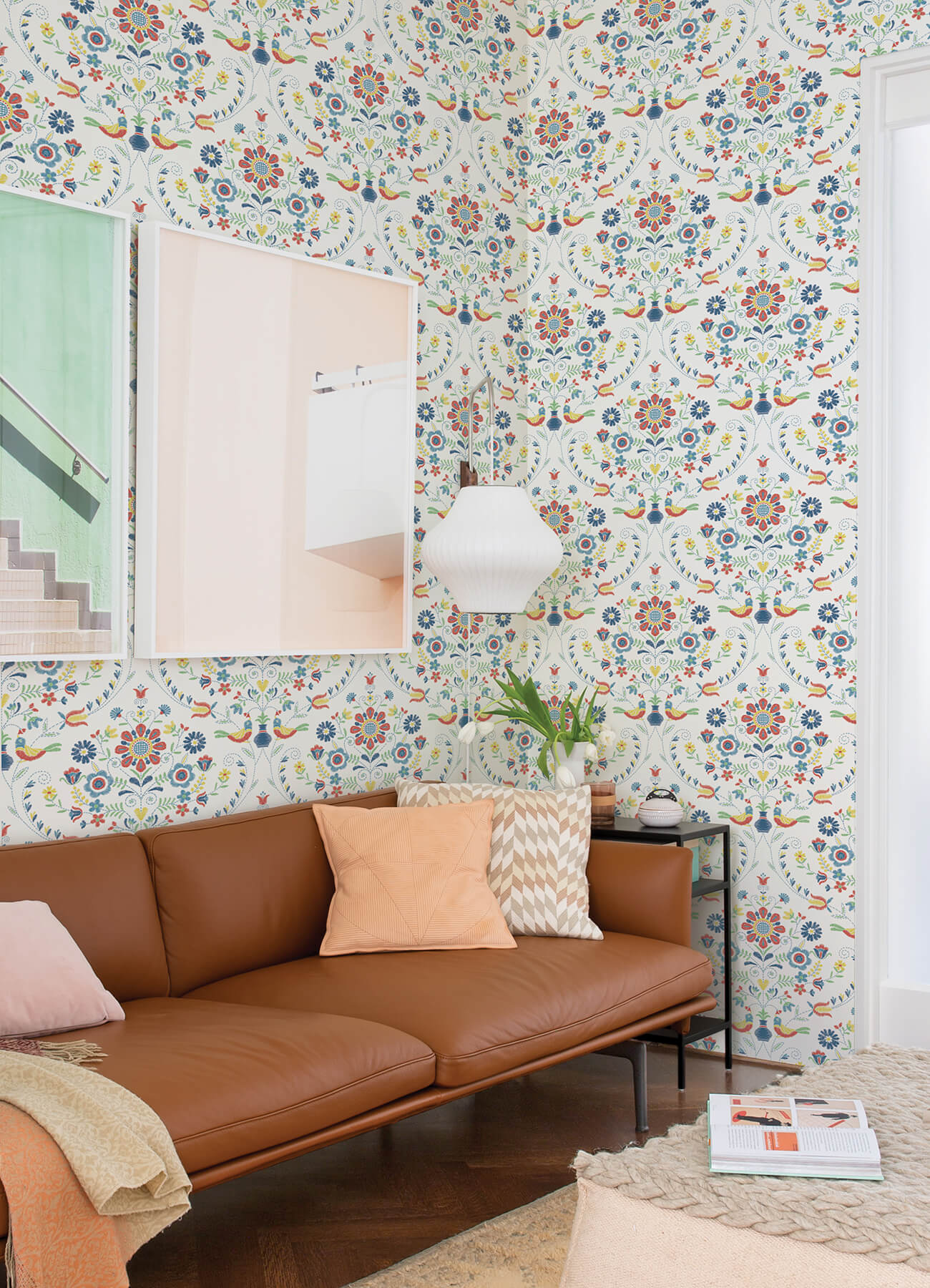 Hannah Britt Damask Wallpaper