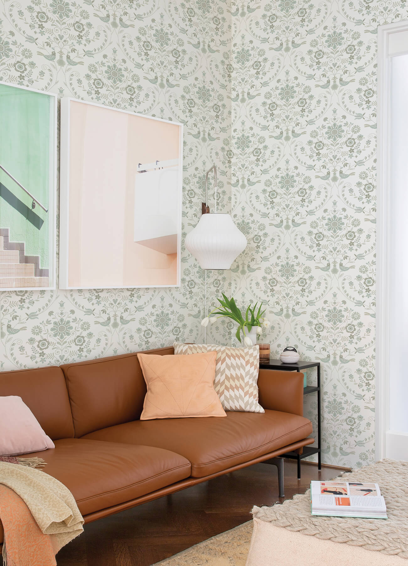 Hannah Britt Damask Wallpaper