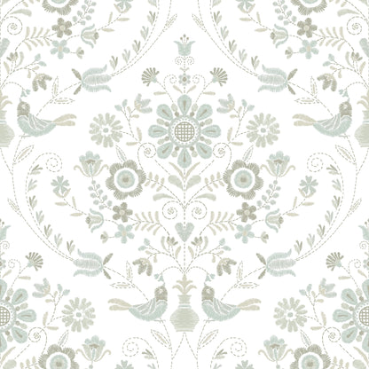 Hannah Britt Damask Wallpaper