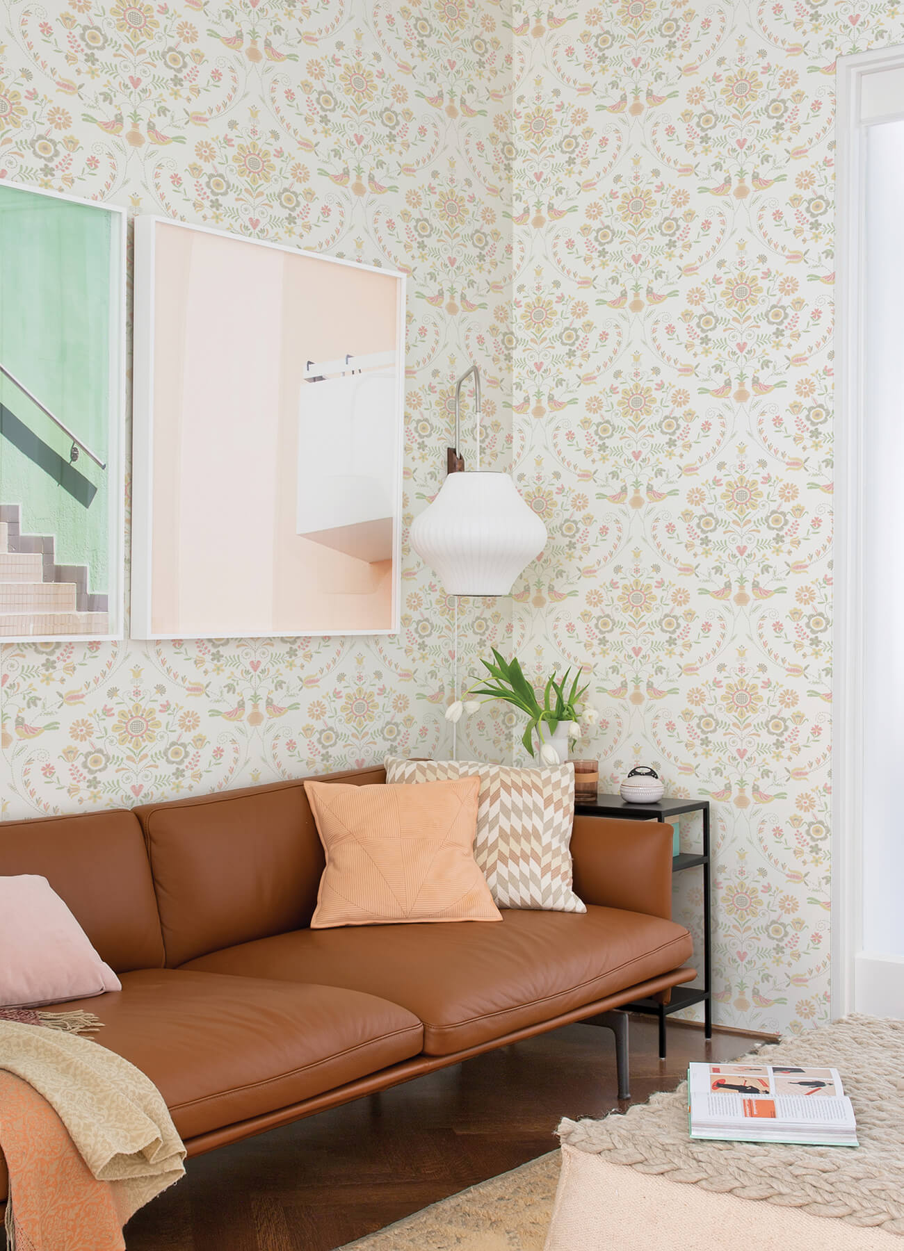 Hannah Britt Damask Wallpaper