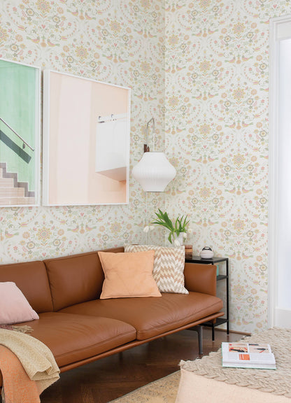 Hannah Britt Damask Wallpaper