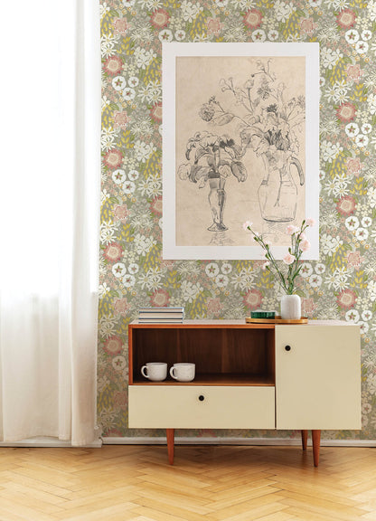 Hannah Karina Wildflower Garden Wallpaper