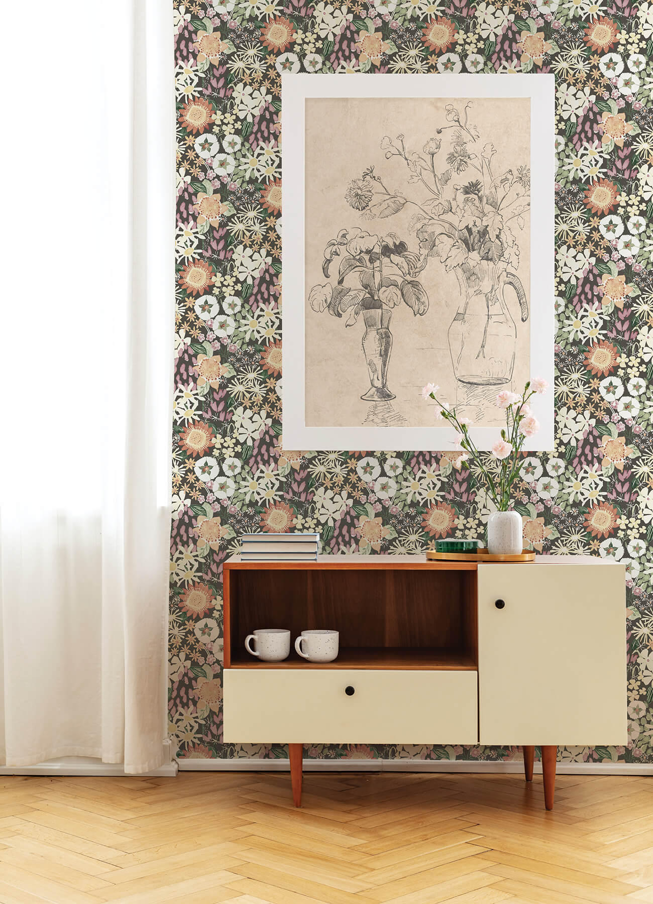 Hannah Karina Wildflower Garden Wallpaper