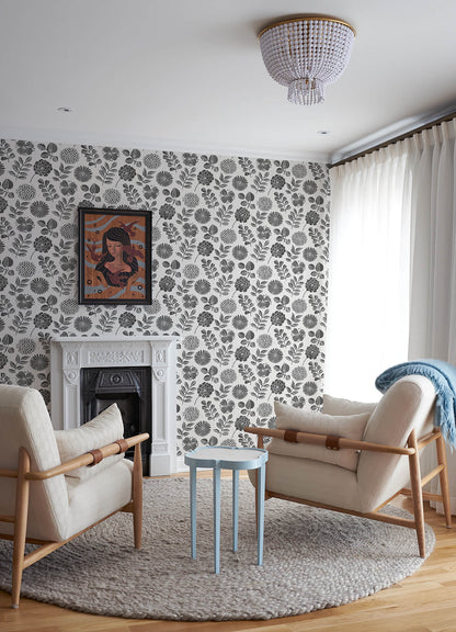 Hannah Inge Floral Print Wallpaper