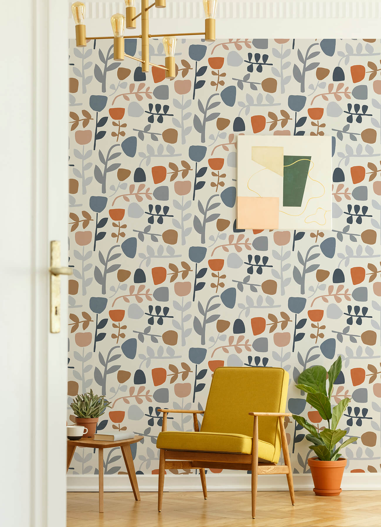 Hannah Juni Abstract Tulips Wallpaper