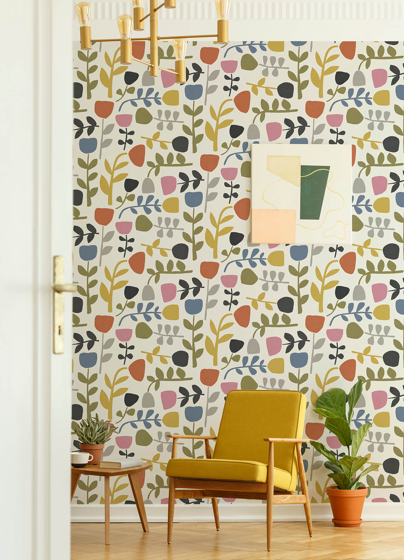 Hannah Juni Abstract Tulips Wallpaper