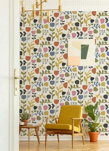Hannah Juni Abstract Tulips Wallpaper