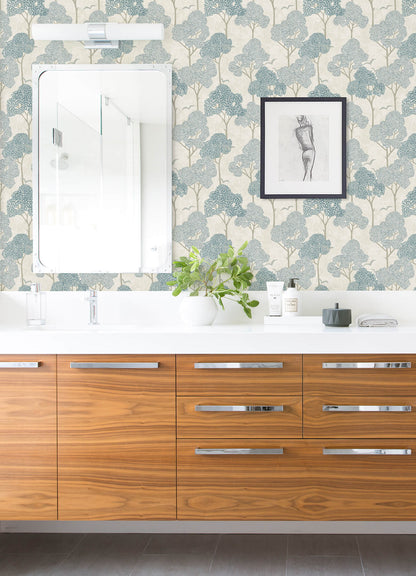 Hannah Lykke Textured Tree Wallpaper