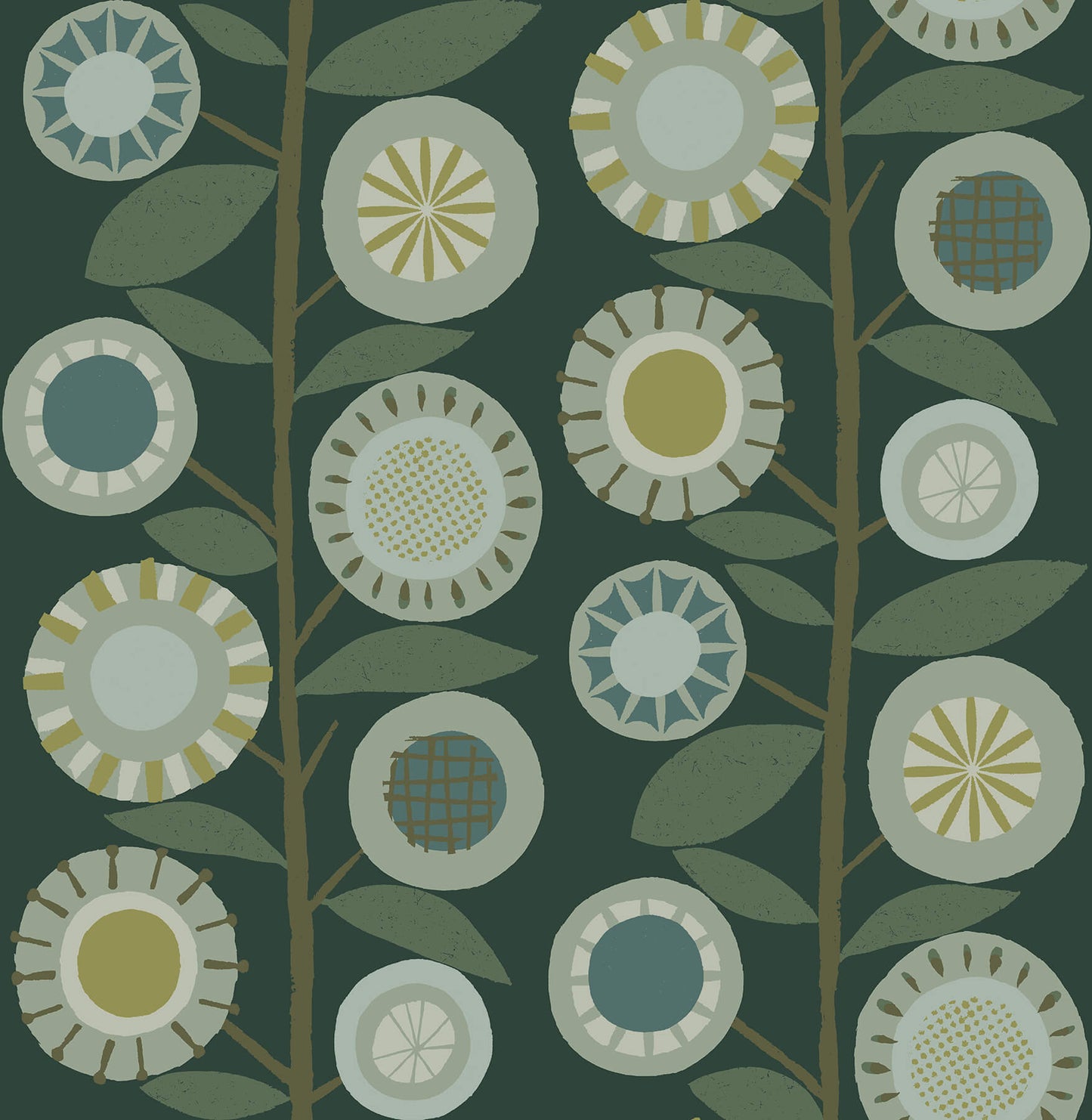 Hannah Sisu Floral Geometric Wallpaper