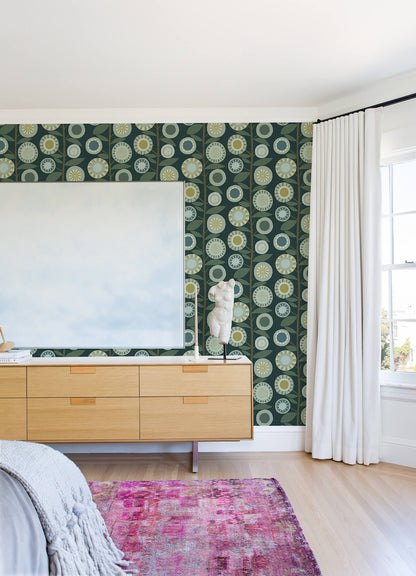 Hannah Sisu Floral Geometric Wallpaper