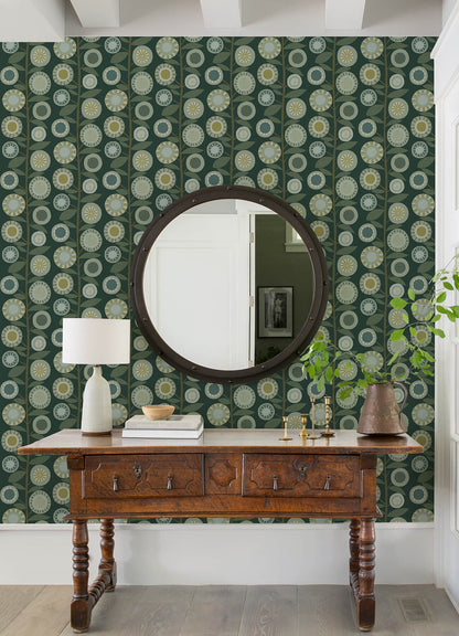 Hannah Sisu Floral Geometric Wallpaper
