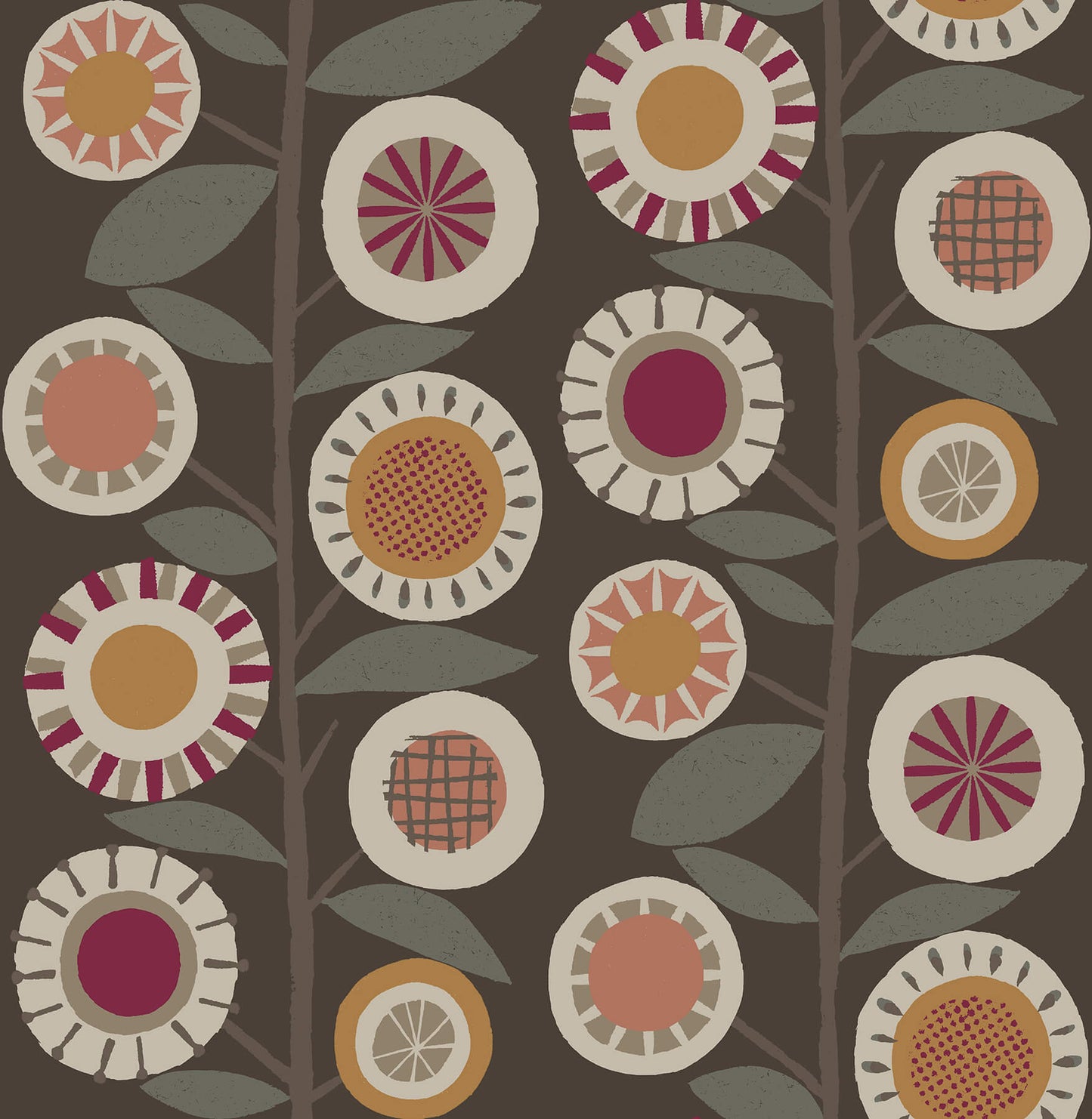 Hannah Sisu Floral Geometric Wallpaper