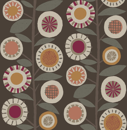 Hannah Sisu Floral Geometric Wallpaper