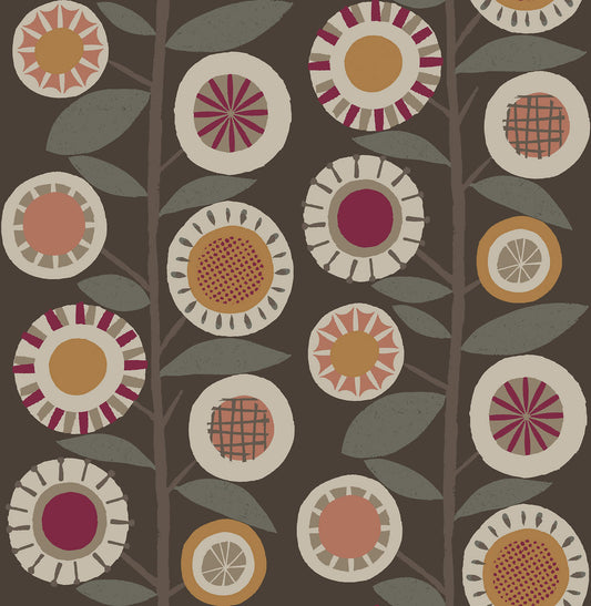 Hannah Sisu Floral Geometric Wallpaper