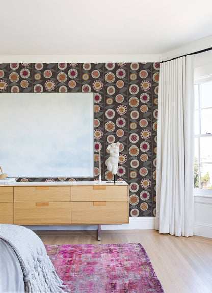 Hannah Sisu Floral Geometric Wallpaper