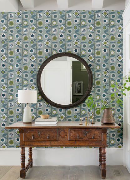 Hannah Sisu Floral Geometric Wallpaper