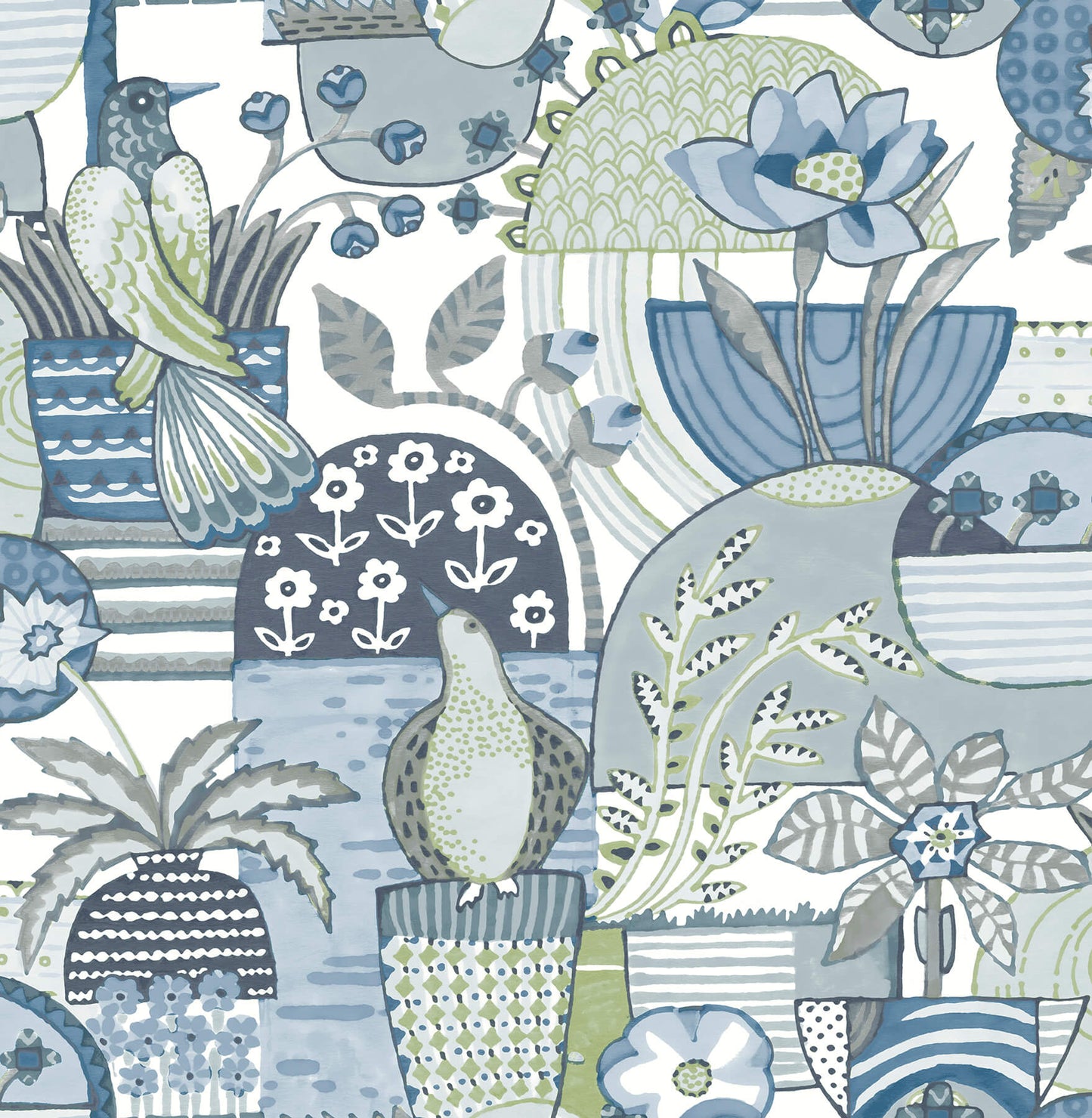 Hannah Fika Blissful Birds & Blooms Wallpaper