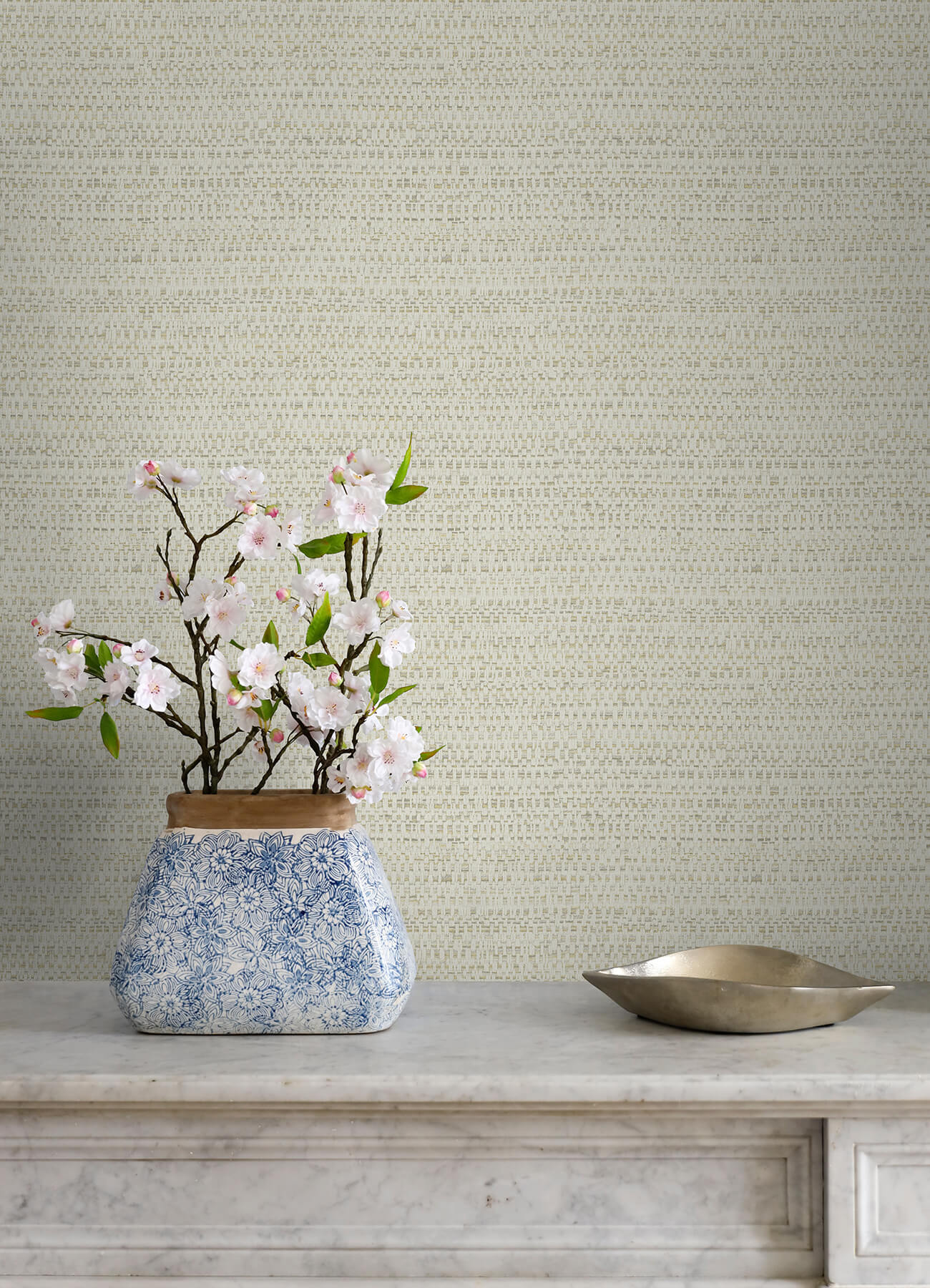 Blue Heron Balantine Weave Wallpaper
