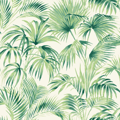 Blue Heron Manaus Palm Frond Wallpaper