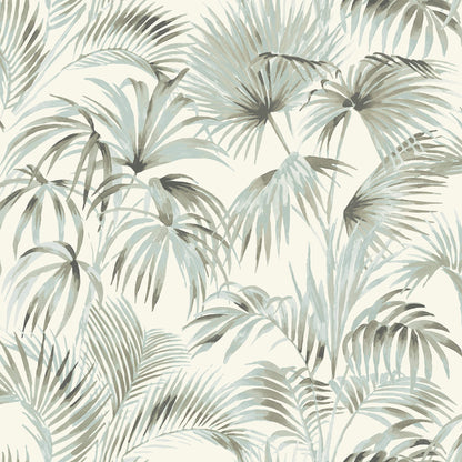 Blue Heron Manaus Palm Frond Wallpaper