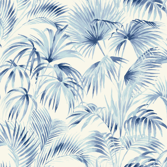 Blue Heron Manaus Palm Frond Wallpaper