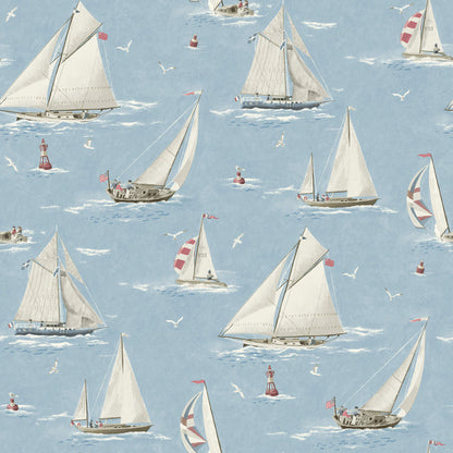 Blue Heron Leeward Sailboat Wallpaper
