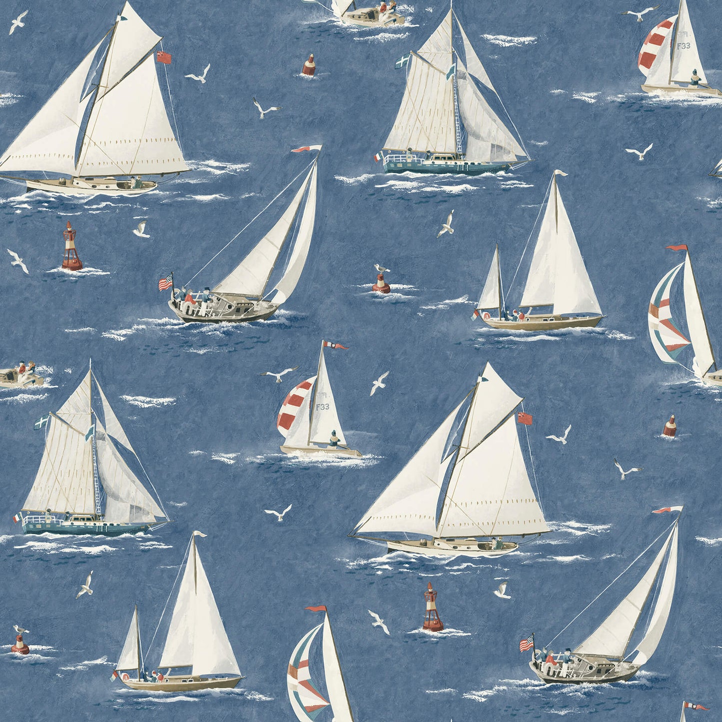Blue Heron Leeward Sailboat Wallpaper