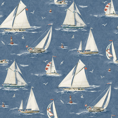 Blue Heron Leeward Sailboat Wallpaper