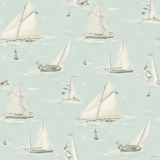Blue Heron Leeward Sailboat Wallpaper
