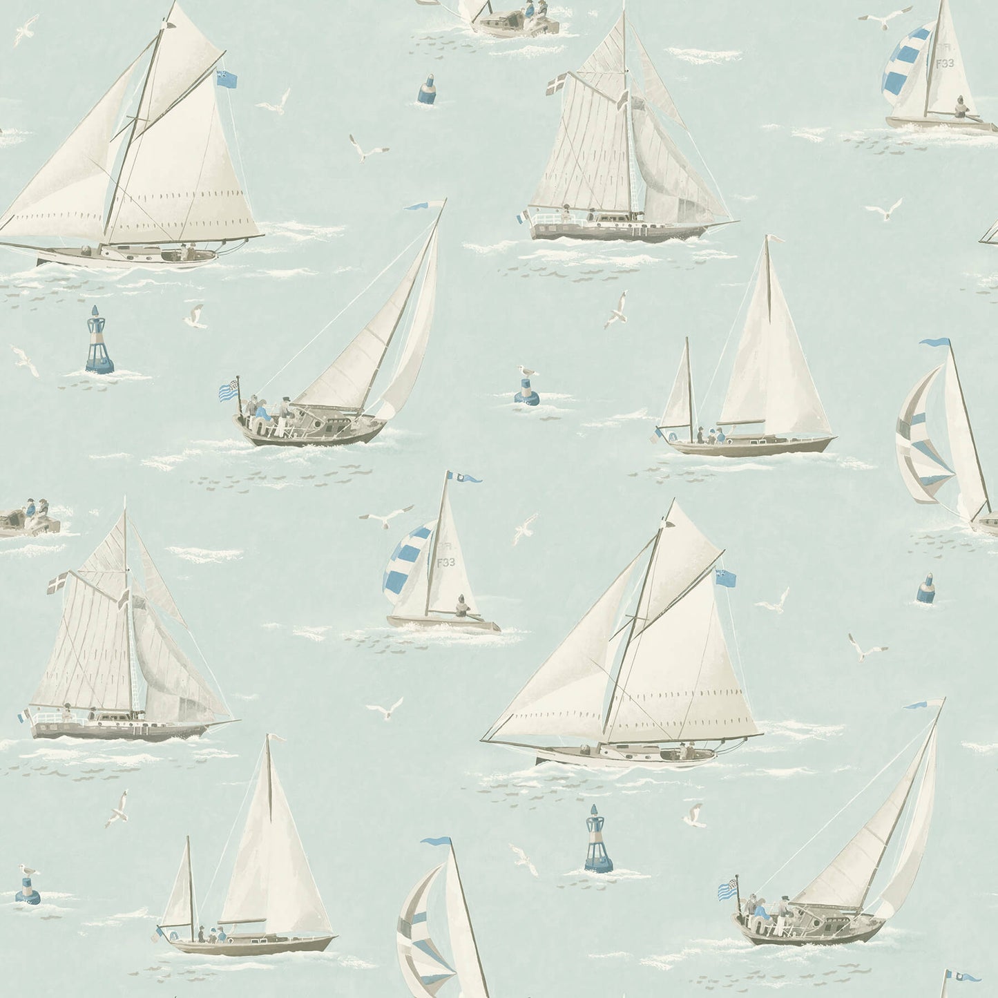 Blue Heron Leeward Sailboat Wallpaper