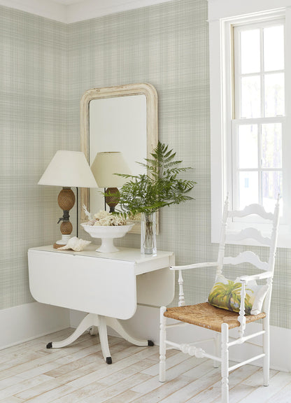 Blue Heron Madras Plaid Wallpaper