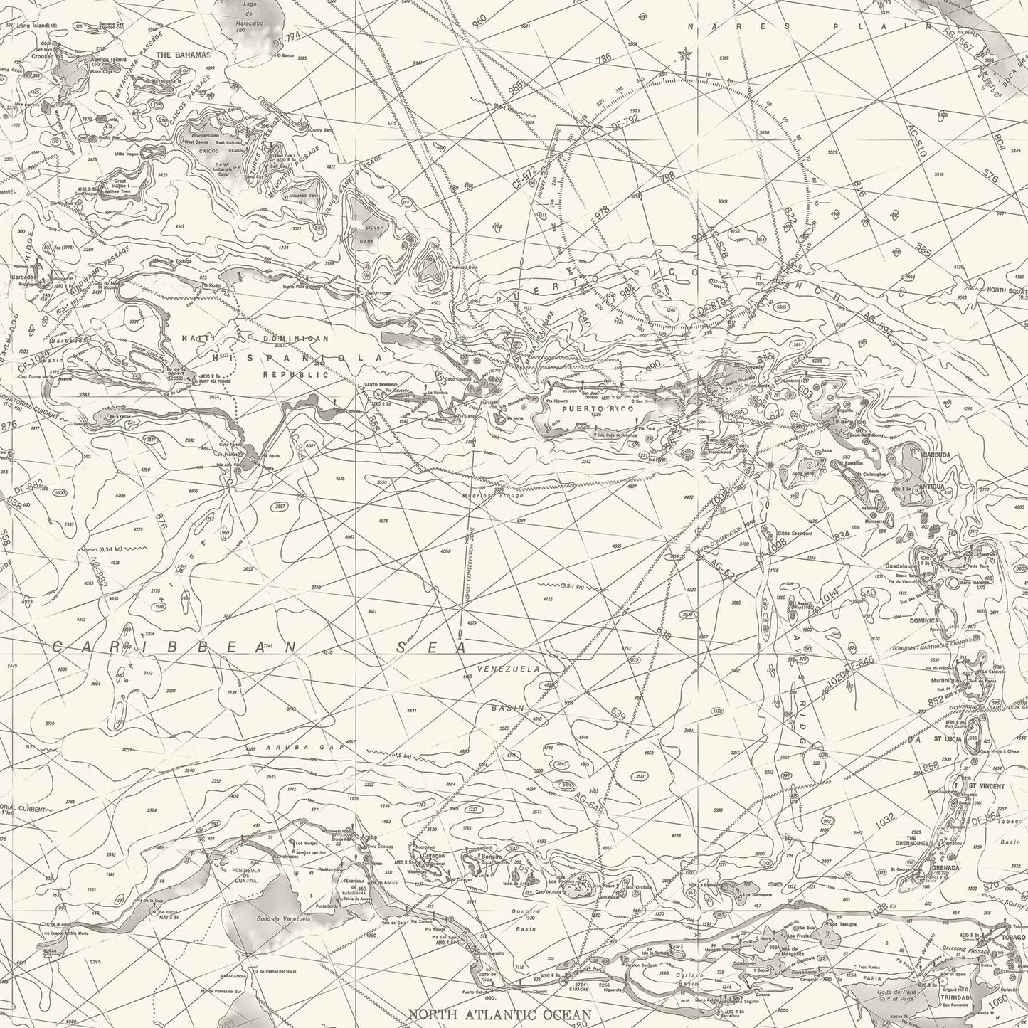 Blue Heron Nautical Charts Wallpaper