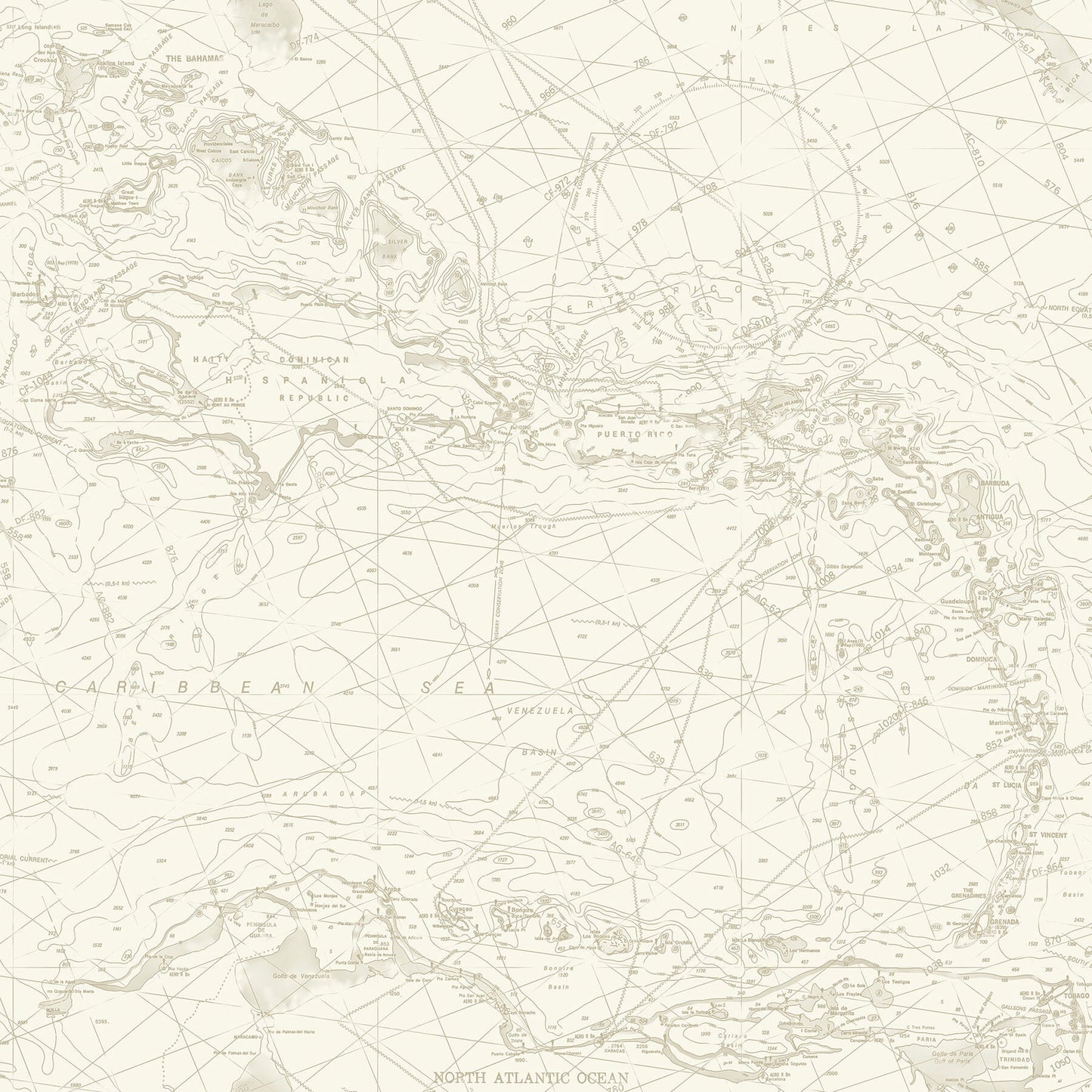 Blue Heron Nautical Charts Wallpaper