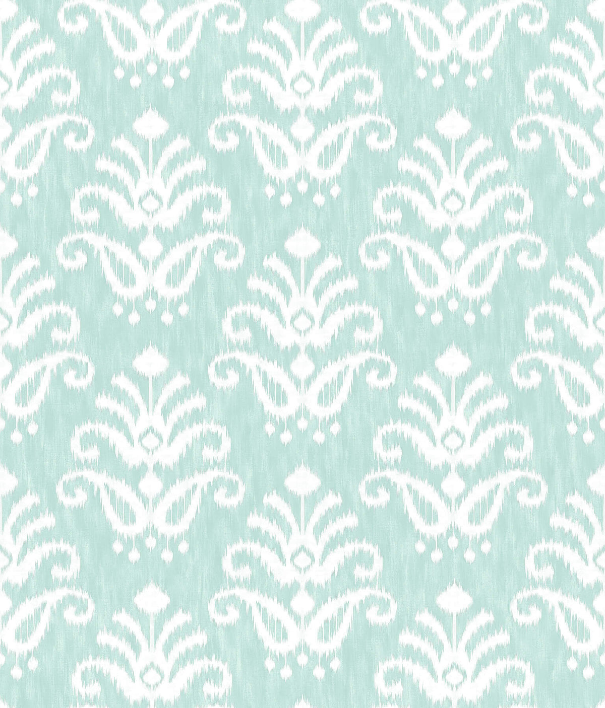 A-Street Prints Happy Keaton Medallion Wallpaper - Aqua, damask in yellow, blue, orange