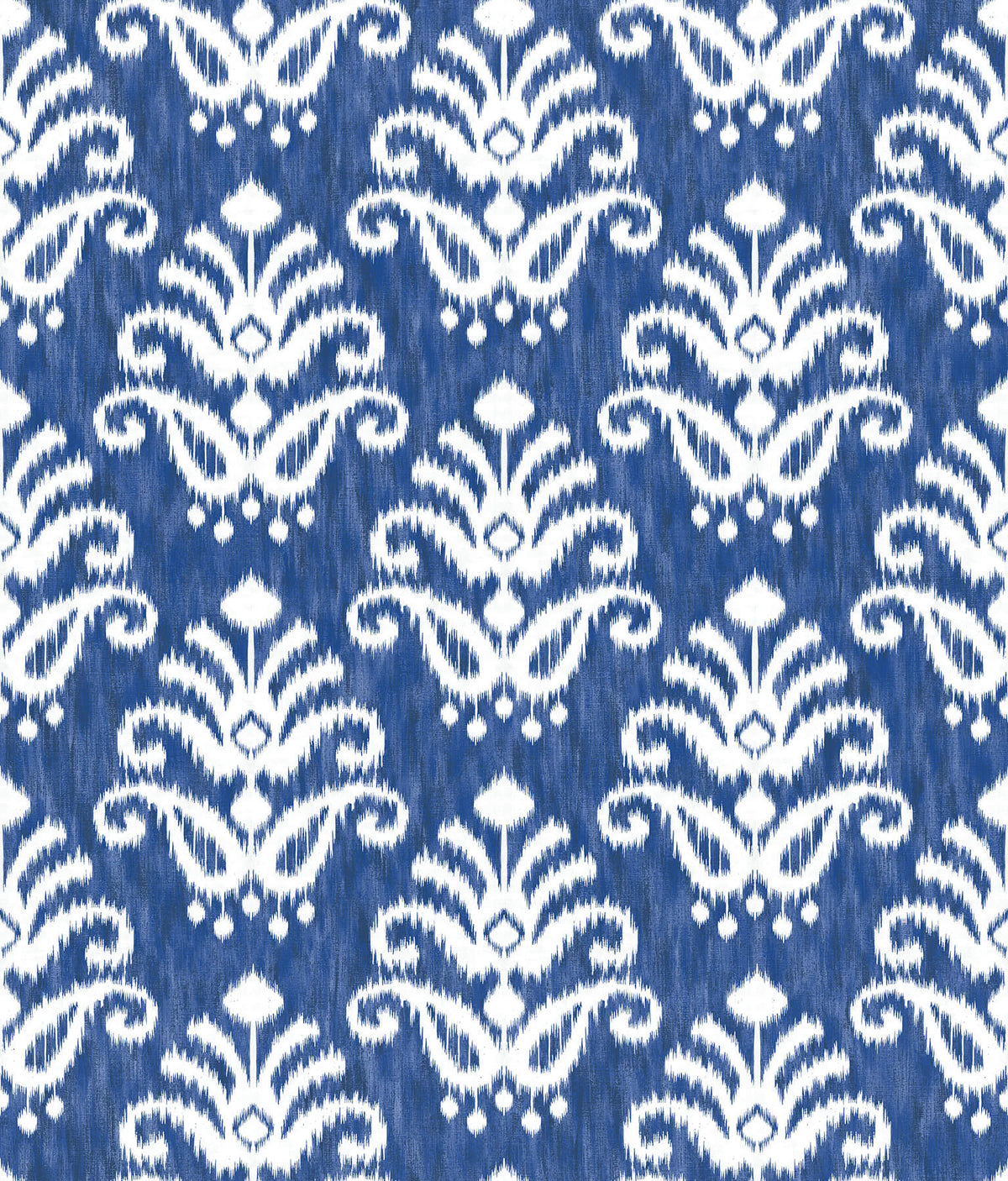 A-Street Prints Happy Keaton Medallion Wallpaper - Blue, damask