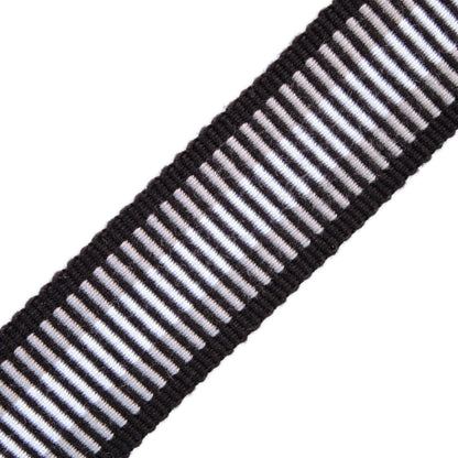 1.5" Cabana Ribbed Border Trim by Samuel & Sons in Black And White