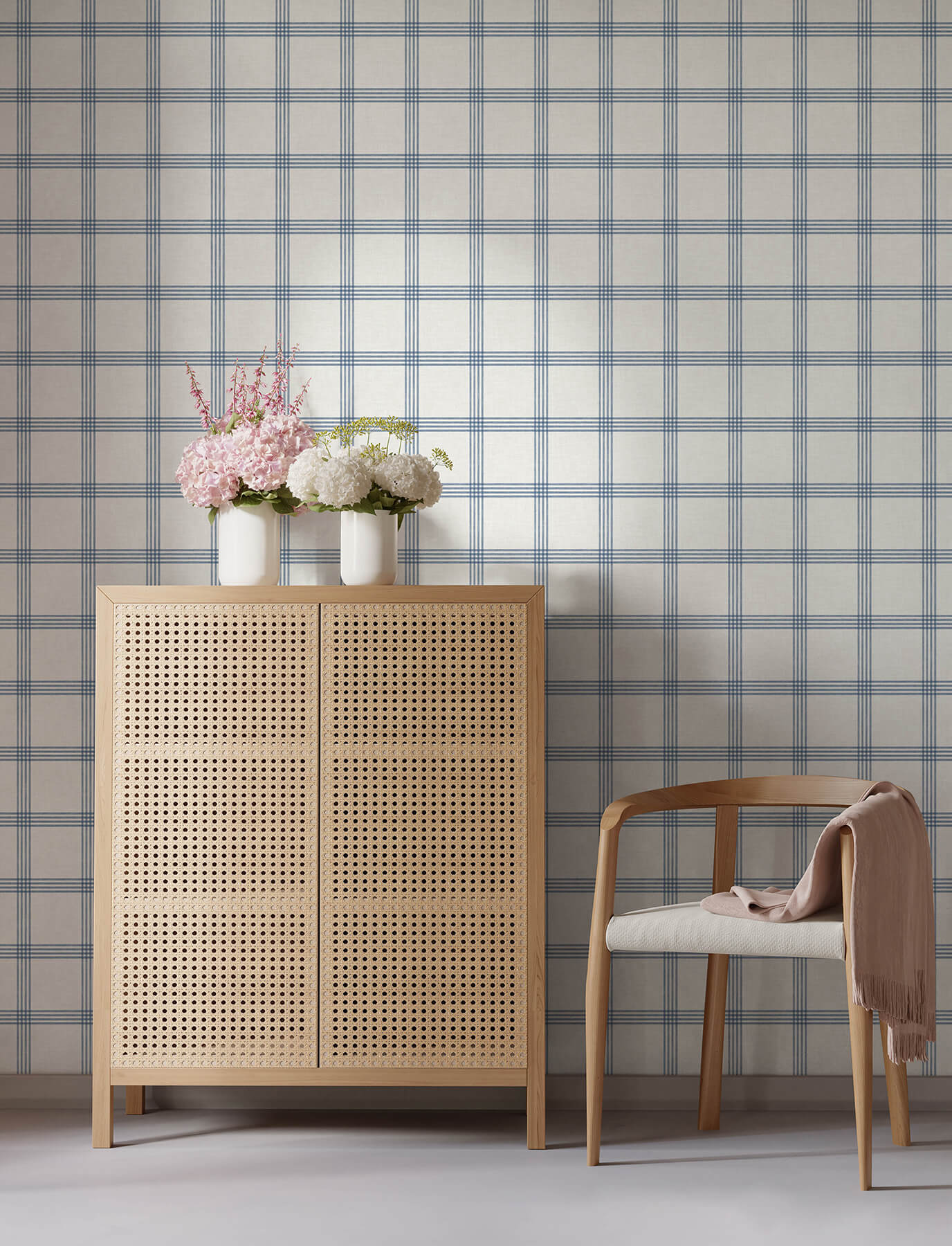 Wildflower Twain Plaid Wallpaper