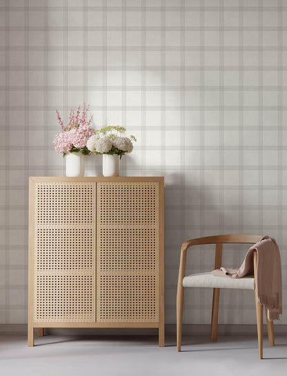Wildflower Twain Plaid Wallpaper